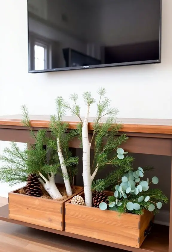 natural elements and seasonal vegetation