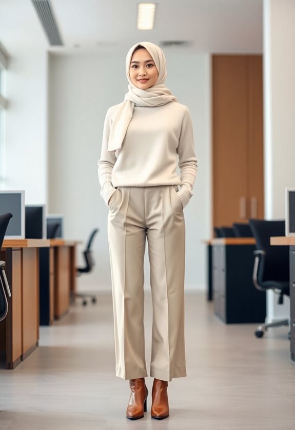 monochromatic business casual style