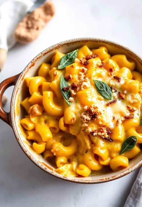 cheesy pumpkin macaroni dish