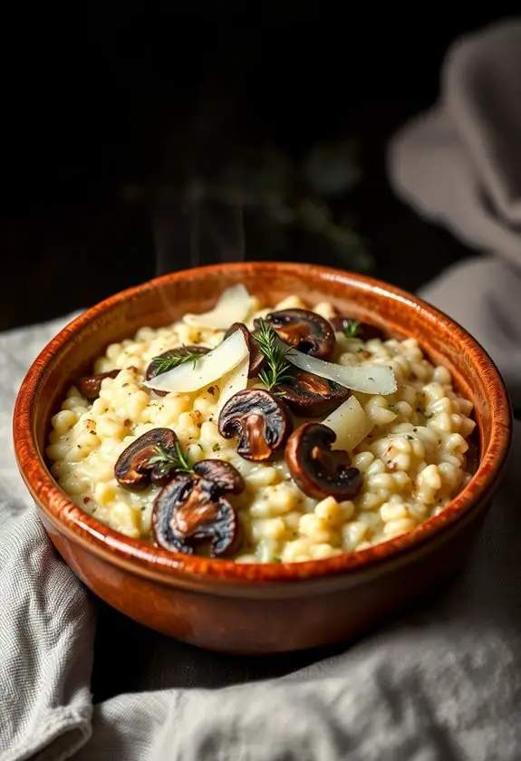 creamy wild mushroom risotto