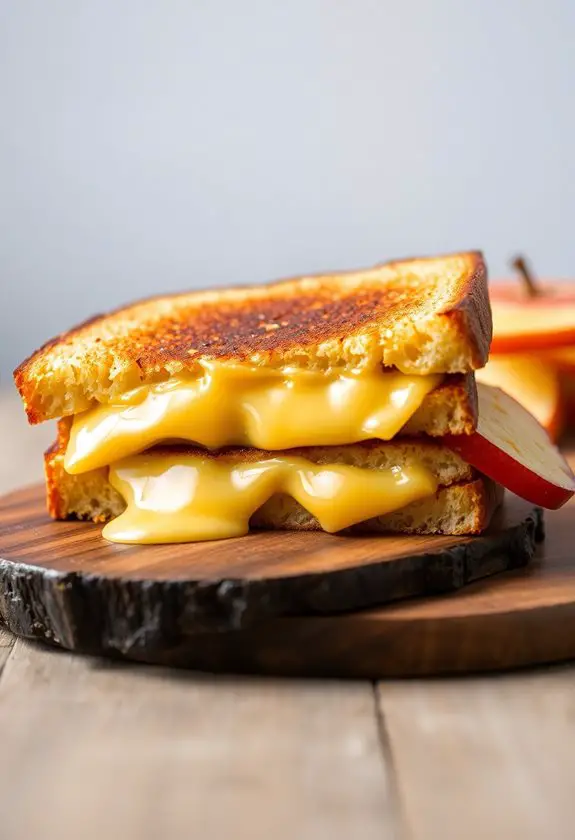 grilled apple cheddar sandwich