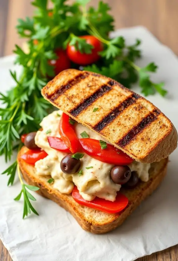 mediterranean tuna melt dish